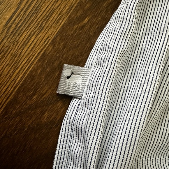 Frenchie Mini Couture striped button down onesie bodysuit, size 18M - Picture 5 of 6